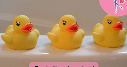 Catchy freebie template rubber duckies