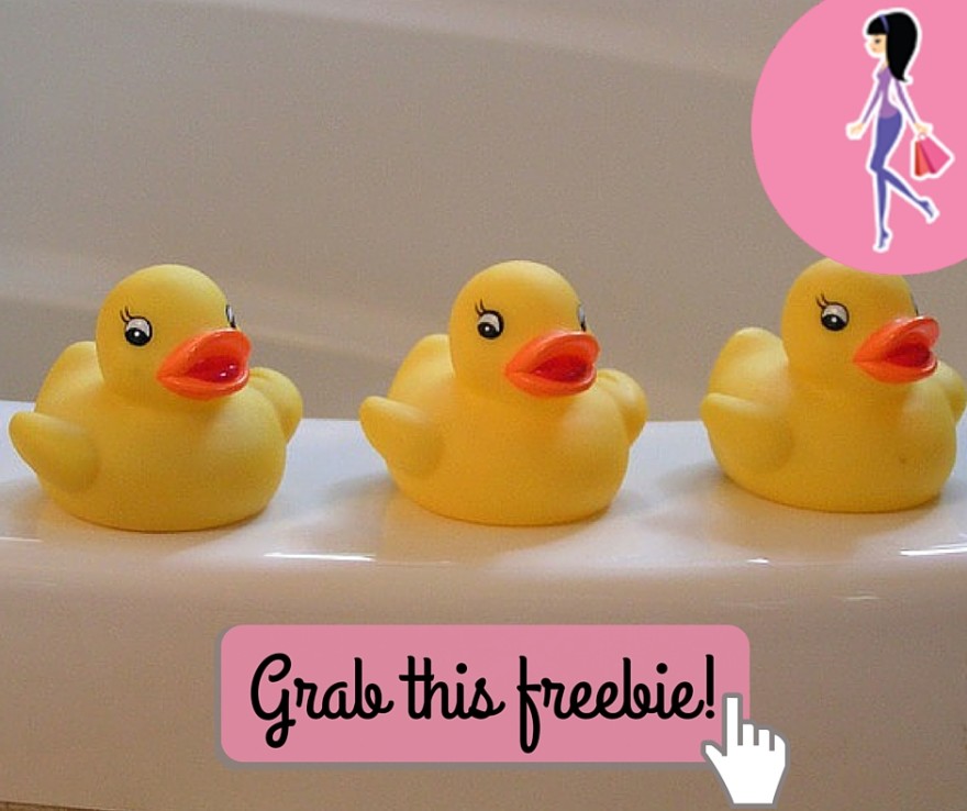Catchy freebie template rubber duckies