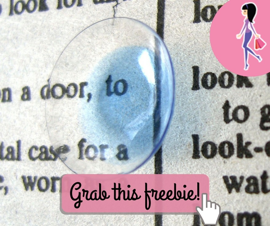 Catchy freebie template contact lens