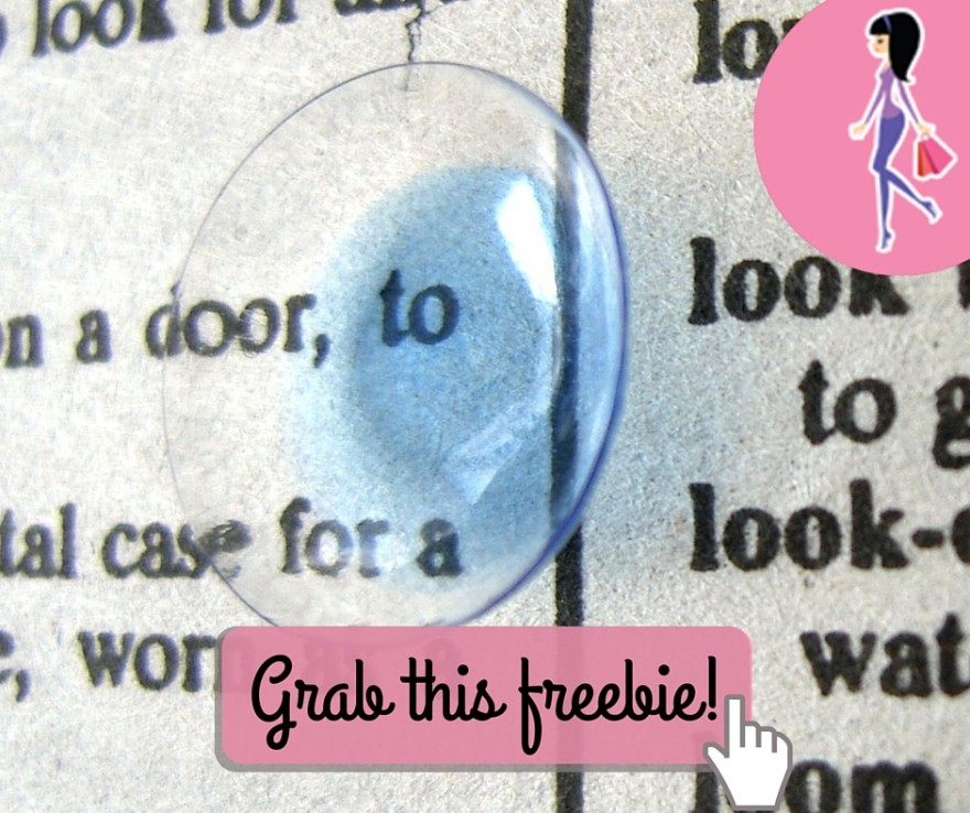 Catchy freebie template contact lens