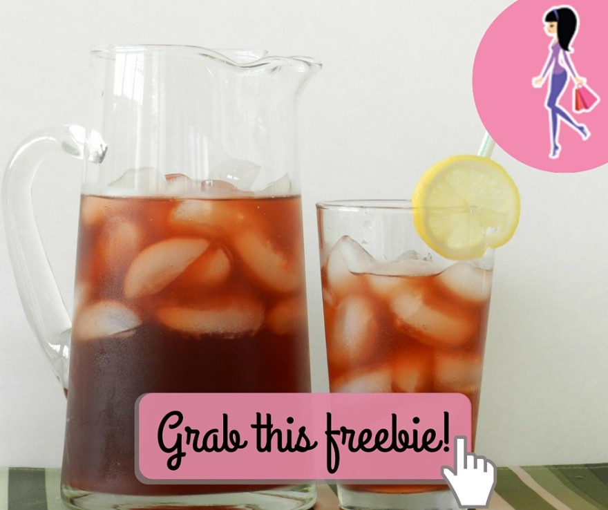 Catchy freebie template iced tea