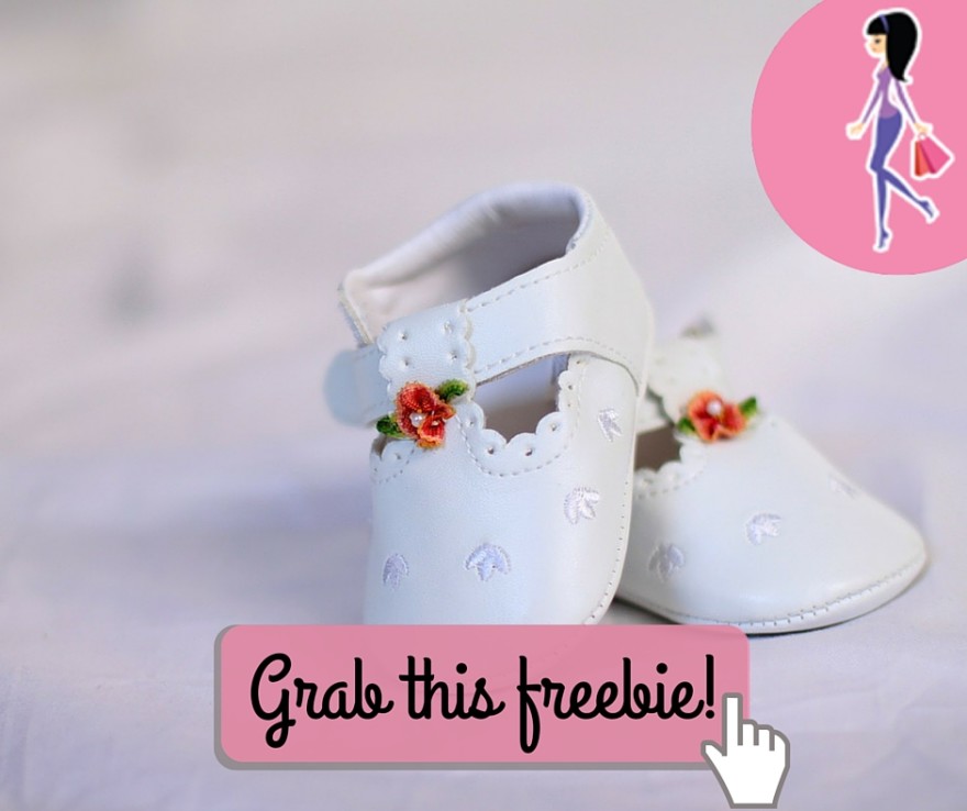 Catchy freebie template baby shoes