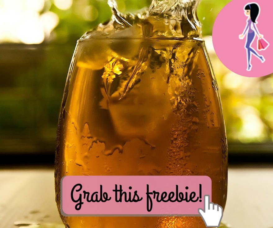 Catchy freebie template iced tea glass