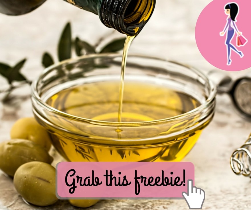 Catchy freebie template olive oil