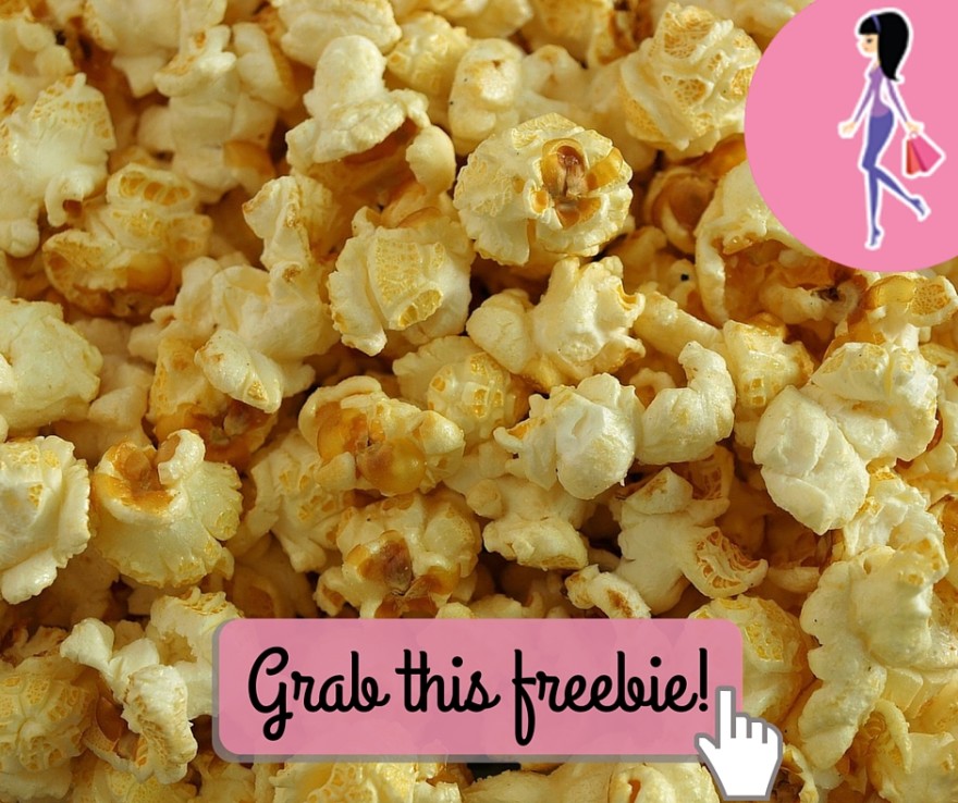 Catchy freebie template popcorn