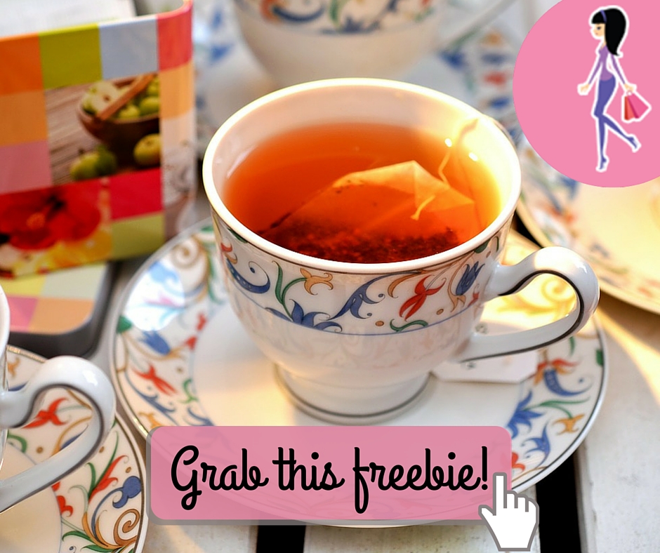 Catchy freebie template tea