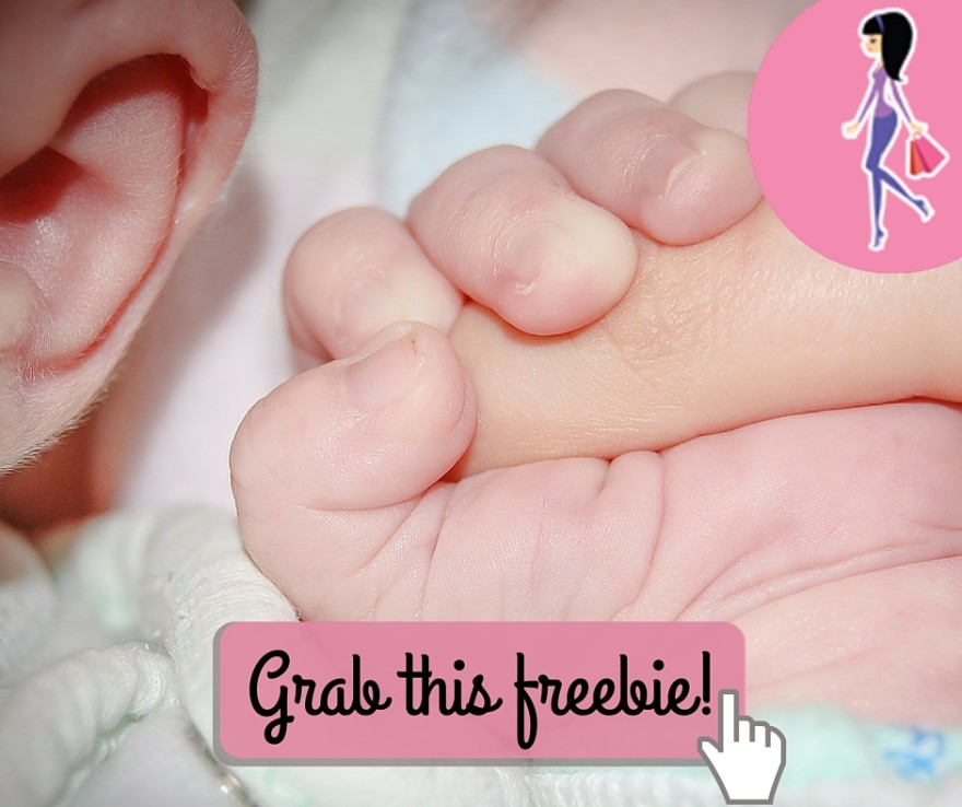 Catchy freebie template baby fist