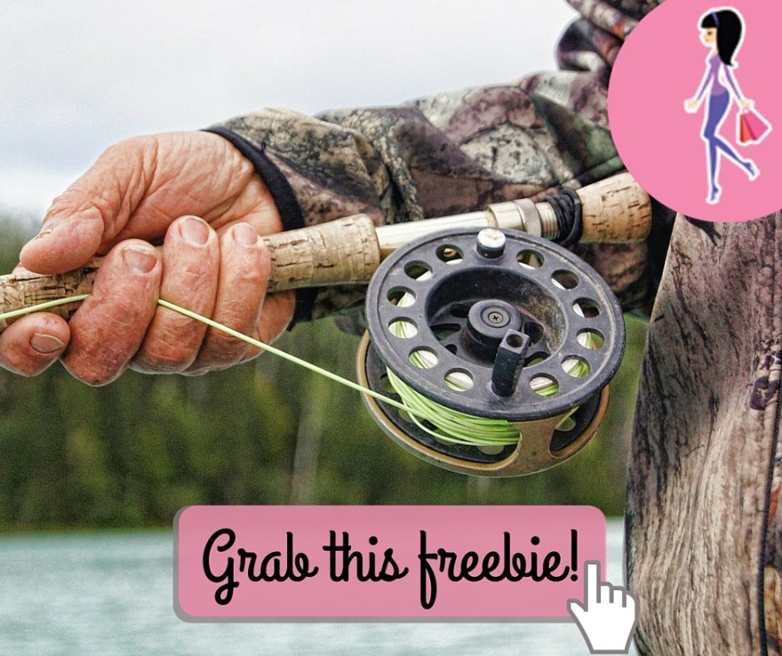 Catchy freebie template fishing