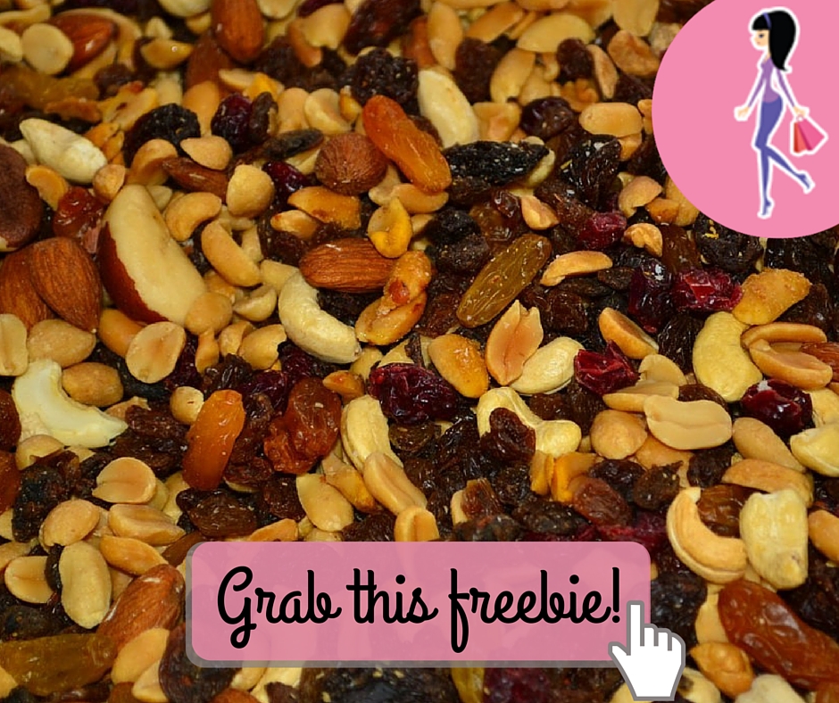 Catchy freebie template trail mix