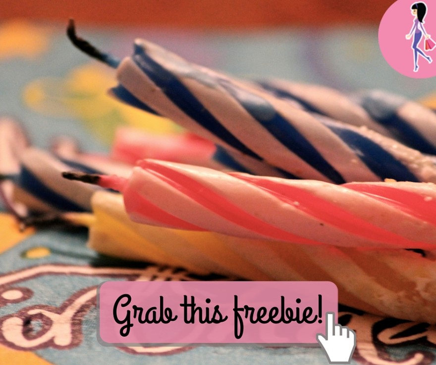 Catchy freebie template birthday candles