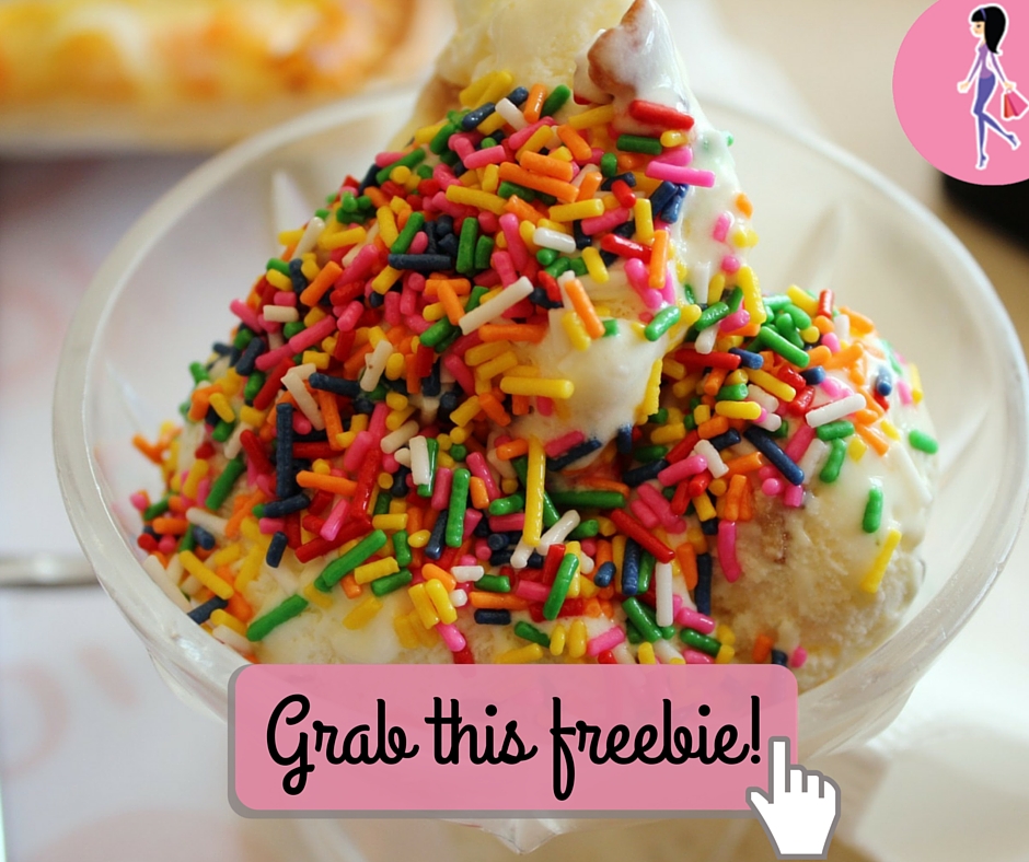 Catchy freebie template ice cream sprinkles