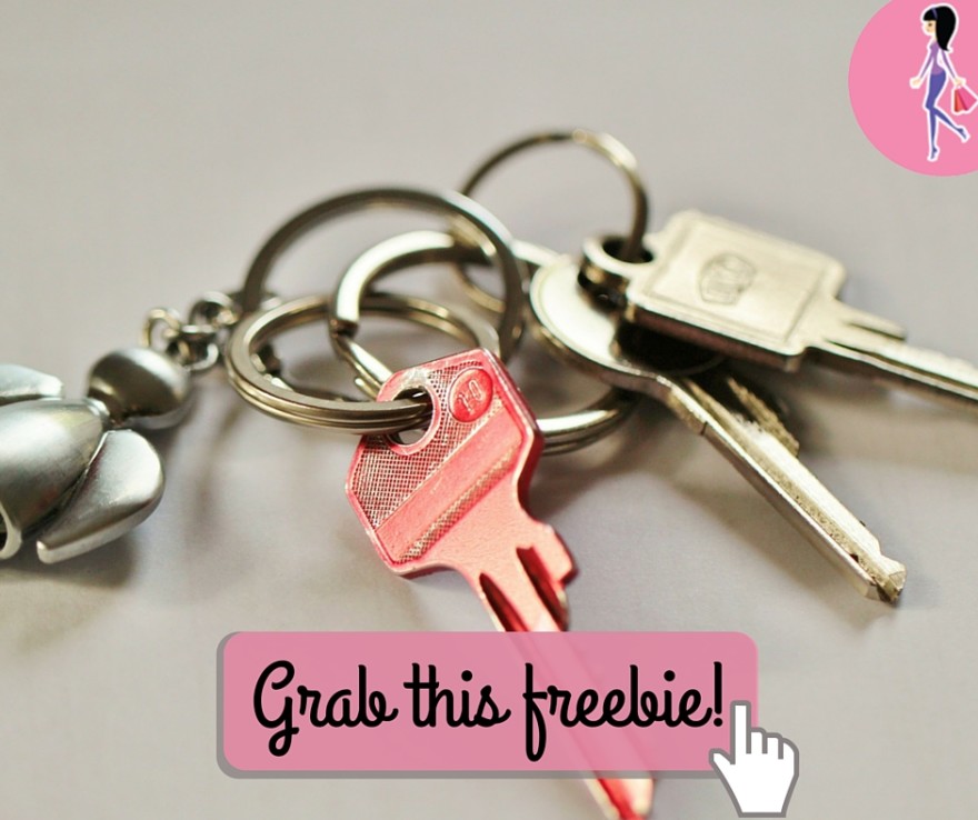 Catchy freebie template key chain