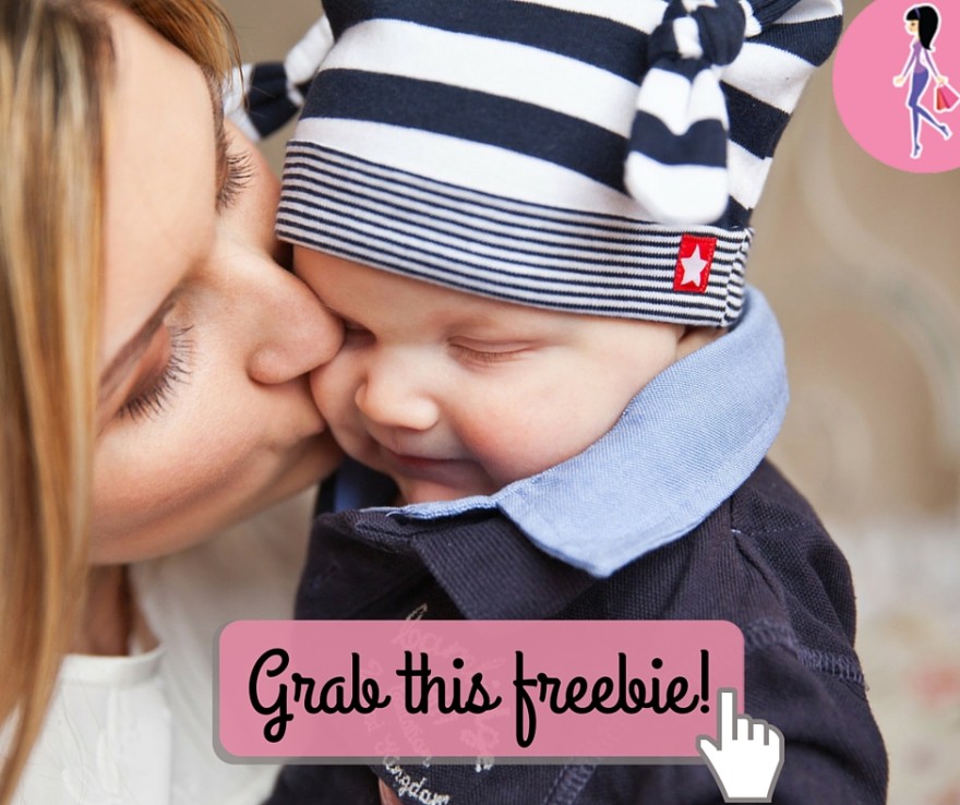 Catchy freebie template mom and baby