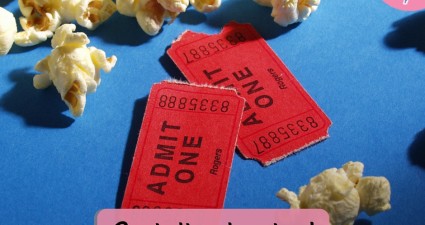 Catchy freebie template popcorn movie