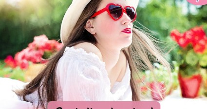Catchy freebie template woman sunglasses