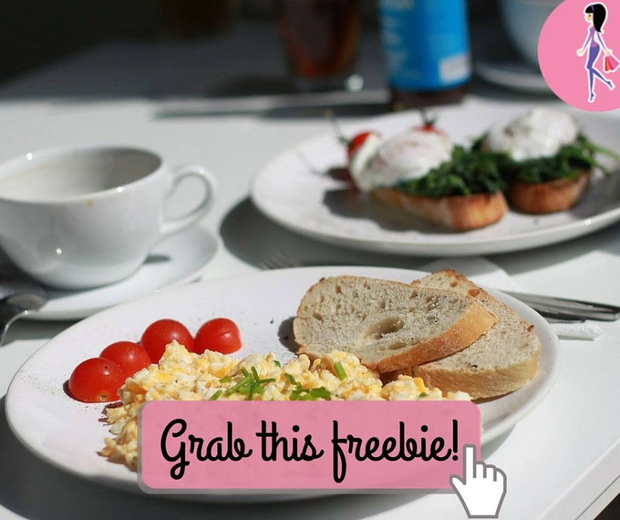 Catchy freebie template breakfast