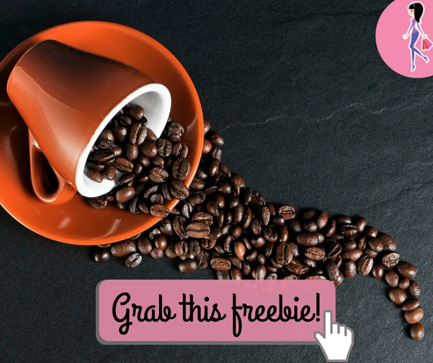 Catchy freebie template coffee beans