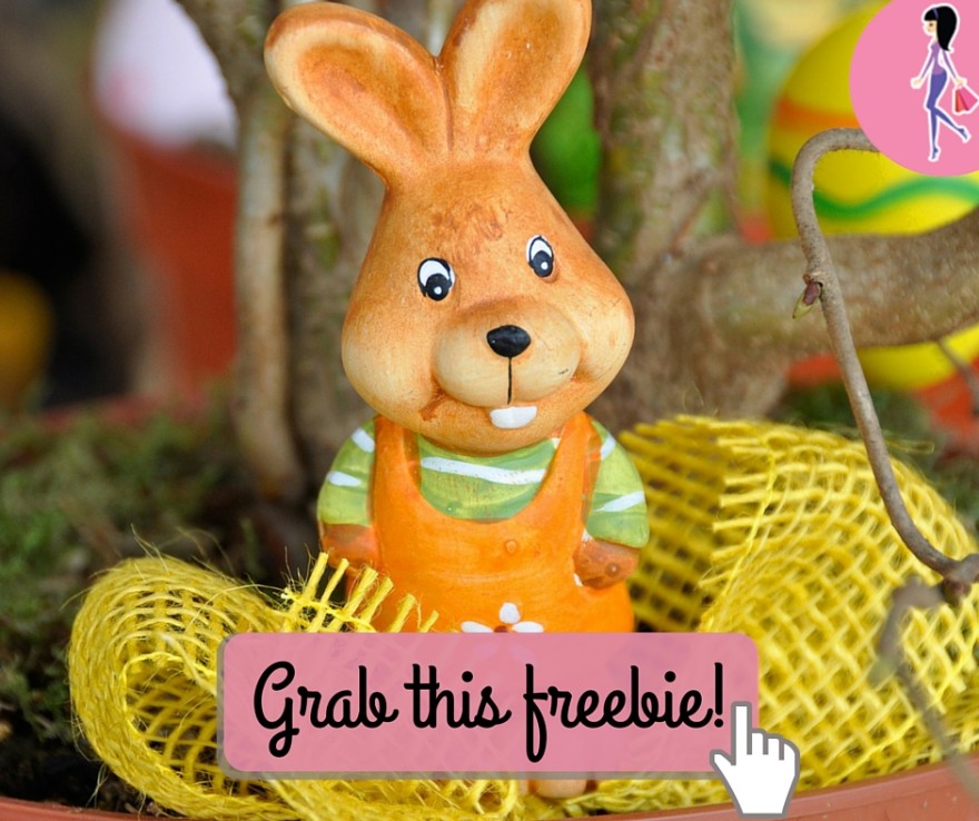 Catchy freebie template easter bunny