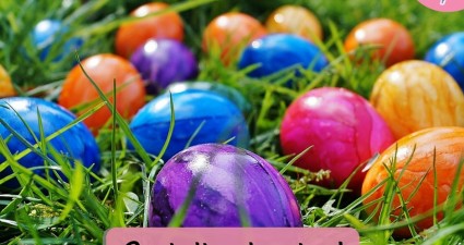 Catchy freebie template easter eggs