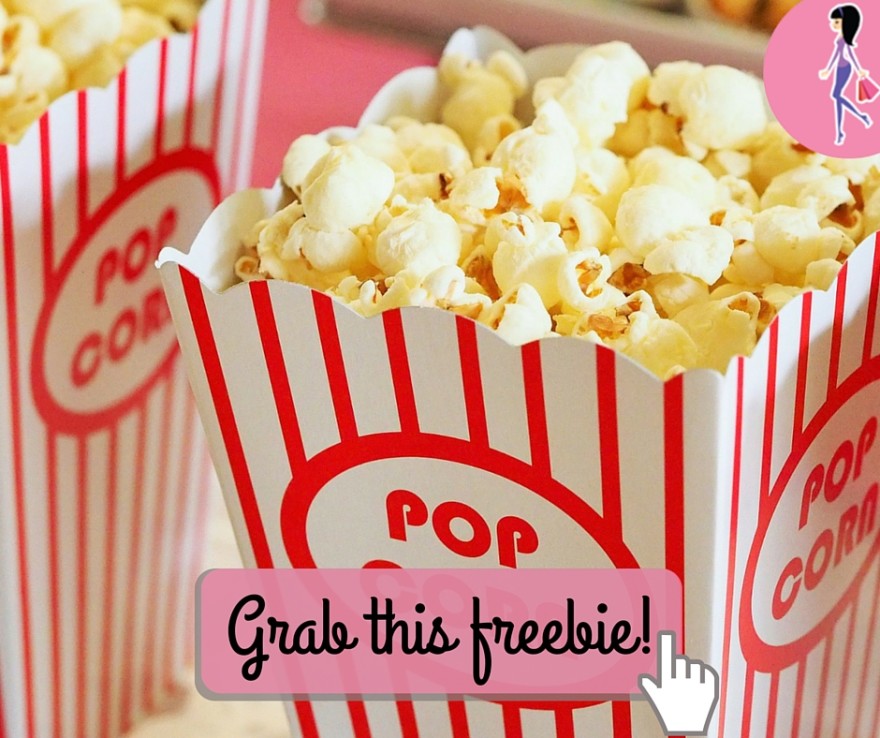 Catchy freebie template movie popcorn