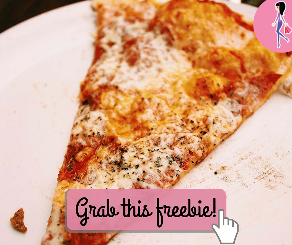 Catchy freebie template pizza slilce