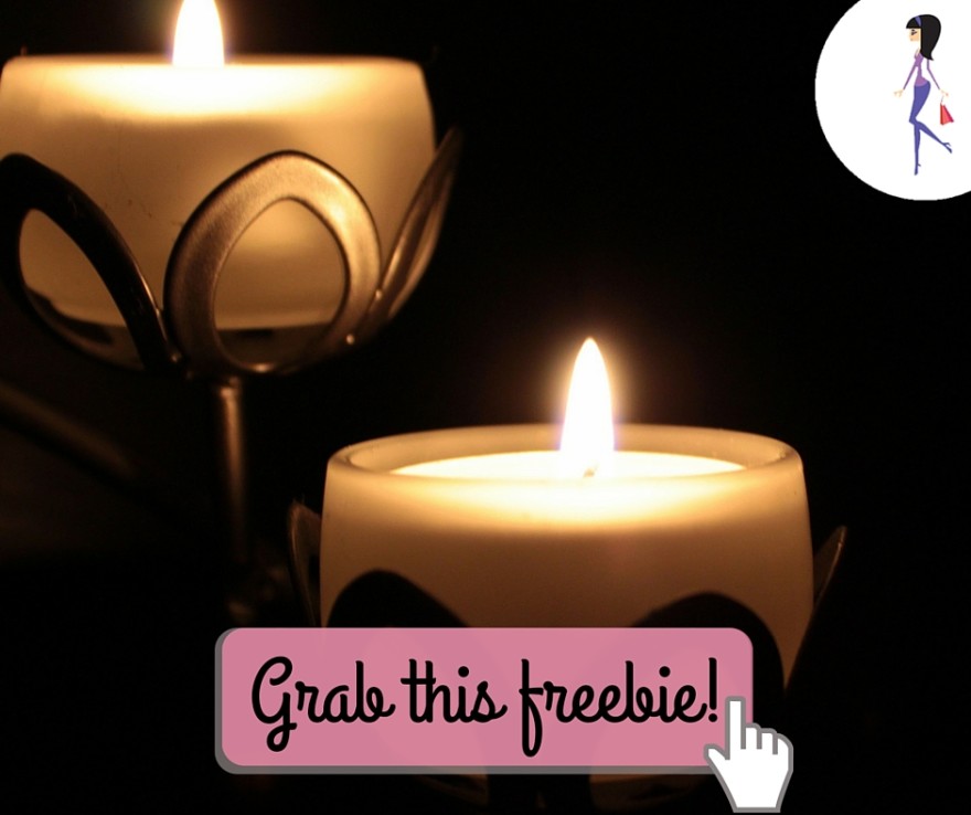 Catchy freebie template candle