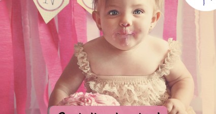 Catchy freebie template first birthday