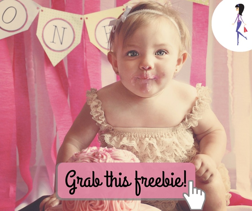 Catchy freebie template first birthday