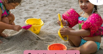 Catchy freebie template girls sand