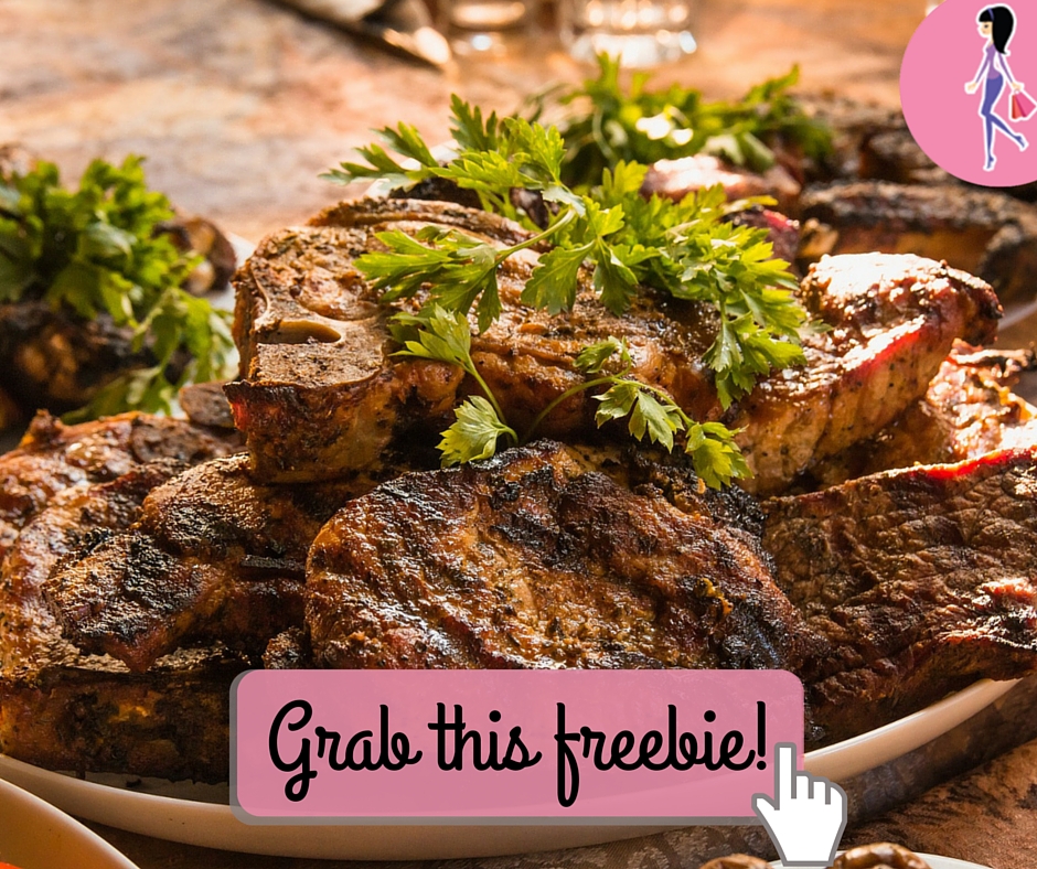 Catchy freebie template steak