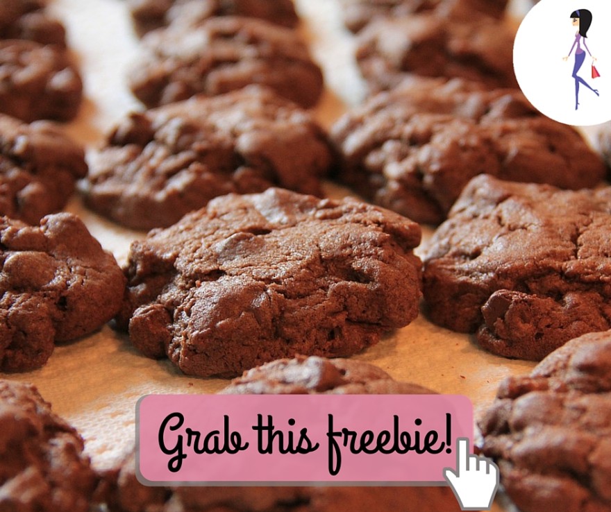 Catchy freebie template choc cookies