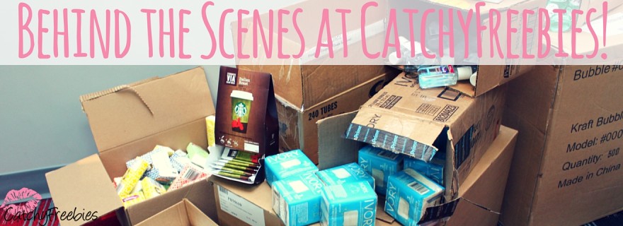 behind the scenes at catchyfreebies shipping giveaways samples offers freebies free stuff makeup baby family food home household garden sample beauty cosmetics haircare hair skin skincare blog